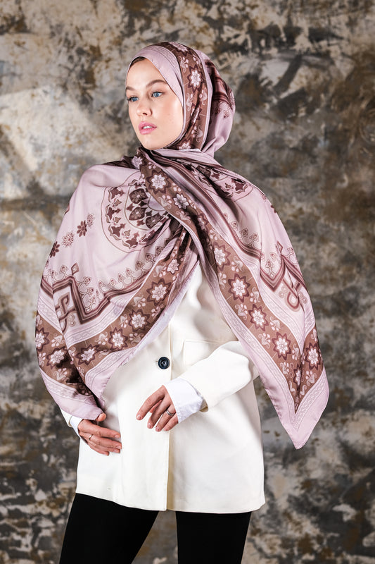 Nava Desen Soft Vual Şal Soft Mocha